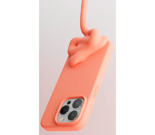 Чехол Elago для iPhone 15 Pro Soft silicone (Liquid) Лосось - фото 3