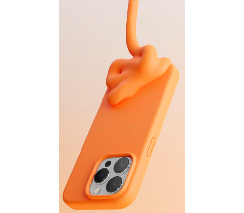 Чехол Elago для iPhone 15 Pro Soft silicone (Liquid) Апельсин - фото 3