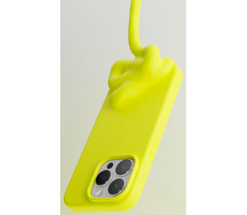 Чехол Elago для iPhone 15 Pro Max Soft silicone (Liquid) Неоново-желтый - фото 3