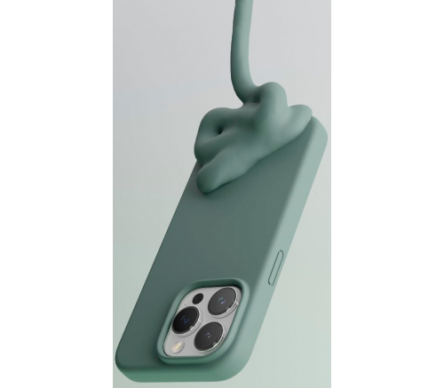Чехол Elago для iPhone 15 Pro Soft silicone (Liquid) Полуночный зеленый - фото 3
