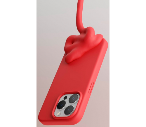 Чехол Elago для iPhone 15 Pro Soft silicone (Liquid) Ледяной Красный - фото 3