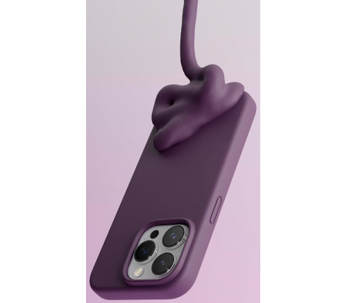 Чехол Elago для iPhone 15 Pro Soft silicone (Liquid) Темно-фиолетовый - фото 3