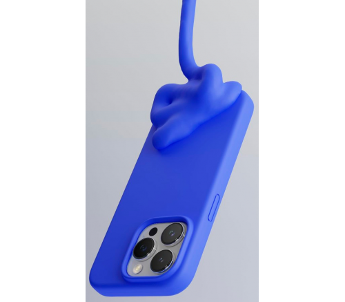 Чехол Elago для iPhone 15 Pro Soft silicone (Liquid) Синий кобальт - фото 3