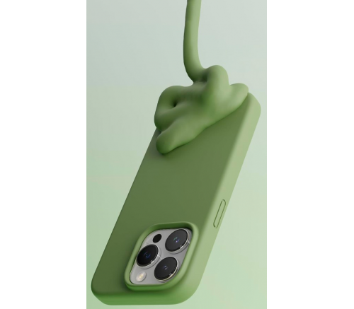 Чехол Elago для iPhone 15 Pro Soft silicone (Liquid) Кедр Зеленый - фото 3