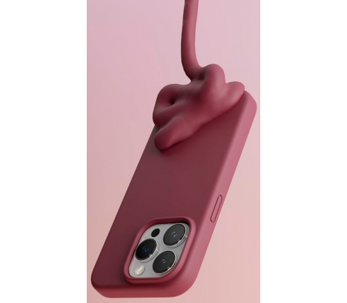 Чехол Elago для iPhone 15 Pro Soft silicone (Liquid) Бургундия - фото 3