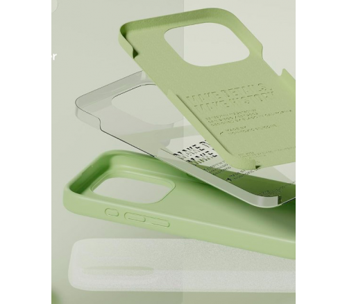 Чехол Elago для iPhone 15 Pro Max Soft silicone (Liquid) Пастельный зеленый - фото 4