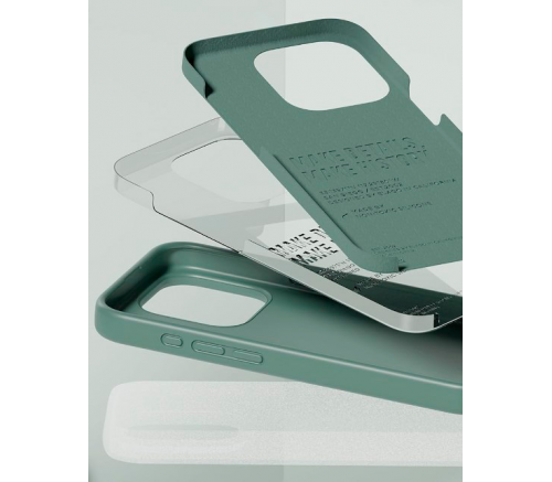 Чехол Elago для iPhone 15 Pro Soft silicone (Liquid) Полуночный зеленый - фото 4