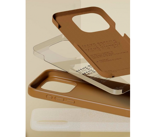 Чехол Elago для iPhone 15 Pro Soft silicone (Liquid) Коричневый - фото 4