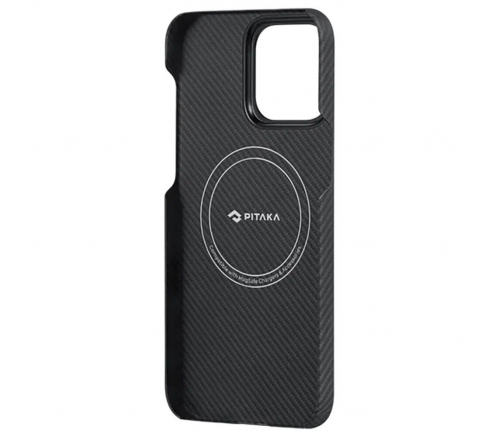 Чехол Pitaka MagEZ Case 4 для iPhone 15 Pro (6.1"), черно-серый, кевлар (арамид) - фото 3