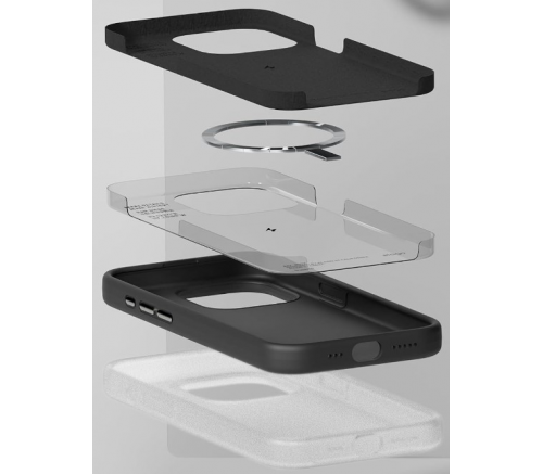 Чехол Elago для iPhone 15 Pro Max Soft silicone (Liquid) Черный (MagSafe) - фото 4