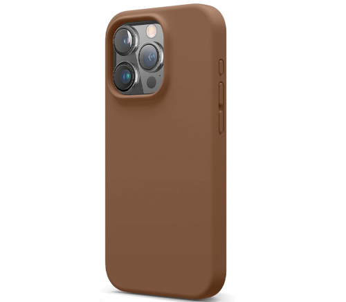 Чехол Elago для iPhone 15 Pro Max Soft silicone (Liquid) Коричневый - фото 1