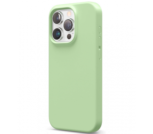 Чехол Elago для iPhone 15 Pro Soft silicone (Liquid) Пастельный зеленый - фото 1