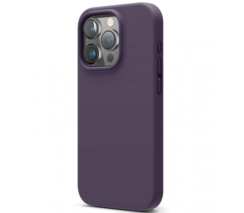 Чехол Elago для iPhone 15 Pro Max Soft silicone (Liquid) Темно-фиолетовый - фото 1