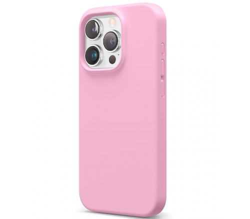 Чехол Elago для iPhone 15 Pro Soft silicone (Liquid) Ярко-розовый - фото 1