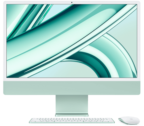 Apple iMac 24" Retina 4.5K (2023) M3, 8-Core, 8 ГБ, 256 ГБ SSD, 8-Core GPU, A2439, русская раскладка, зелёный фото 1