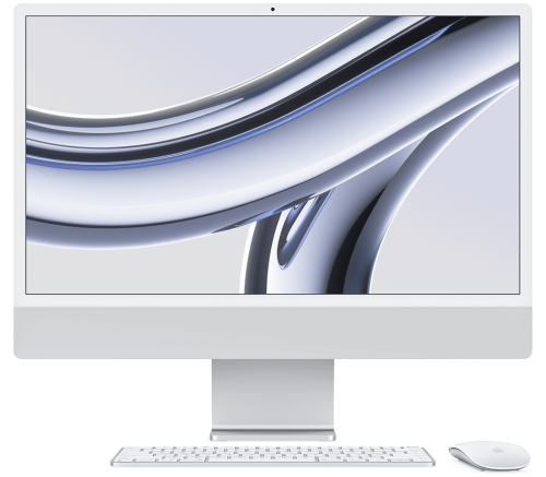 Apple iMac 24" Retina 4.5K (2023) M3, 8-Core, 8 ГБ, 512 ГБ SSD, 10-Core GPU, A2439, русская раскладка, серебристый фото 1