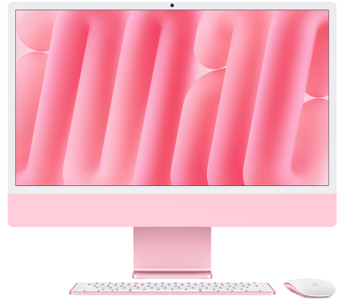 Apple iMac 24" Retina 4.5K (2024) M4, 8-Core, 16 ГБ, 256 ГБ SSD, 8-Core GPU, A2439, русская раскладка, розовый 1