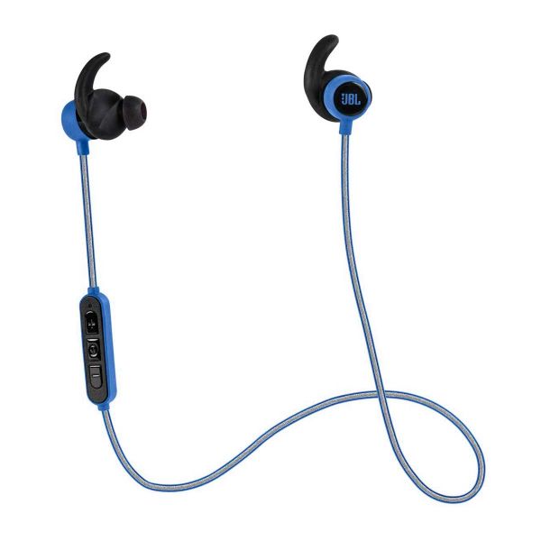 Фото беспроводных спортивных наушников JBL Reflect Mini BT, синих