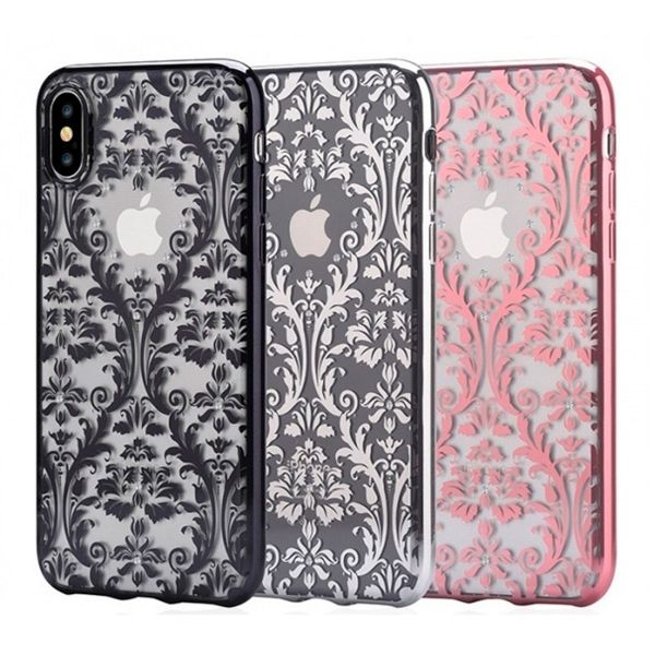 фото товара Чехол Devia Crystal Baroque для iPhone X, розовое золото