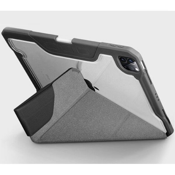 Чехол-книжка Uniq Trexa Anti-microbial для iPad Pro 11, полиуретан / поликарбонат, прозрачный / чёрный - фото 2