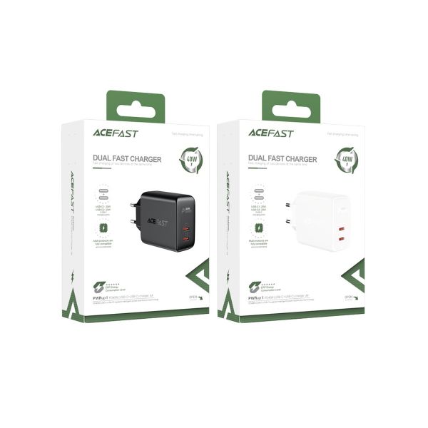 СЗУ ACEFAST A9 PD 40W 2USB (USB-C+USB-C) (черный) - фото 5