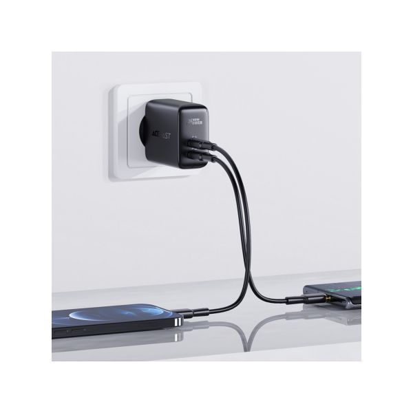 СЗУ ACEFAST A9 PD 40W 2USB (USB-C+USB-C) (черный) - фото 4