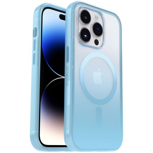 Чехол-накладка OtterBox Lumen Series Case with MagSafe for iPhone 14 Pro - голубой, прозрачный - фото 3