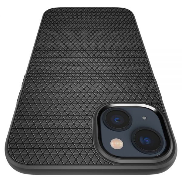 Чехол-накладка Spigen Liquid Air для iPhone 14, полиуретан (TPU), чёрный - фото 5