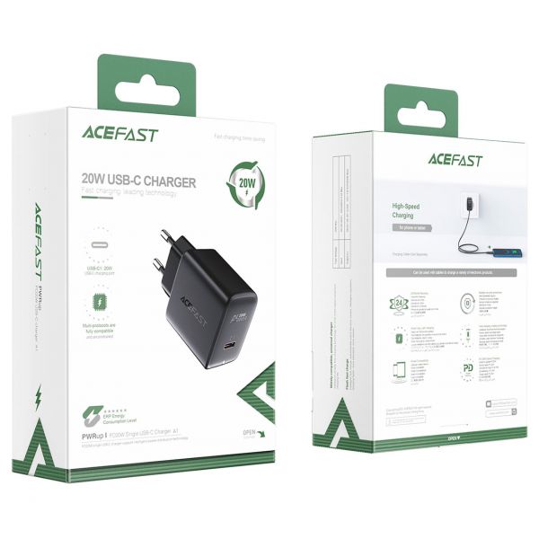СЗУ ACEFAST A1 PD 20W 1USB-C (черный) - фото 6