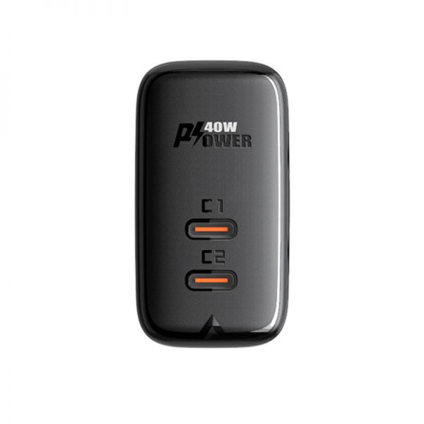 СЗУ ACEFAST A9 PD 40W 2USB (USB-C+USB-C) (черный) - фото 3