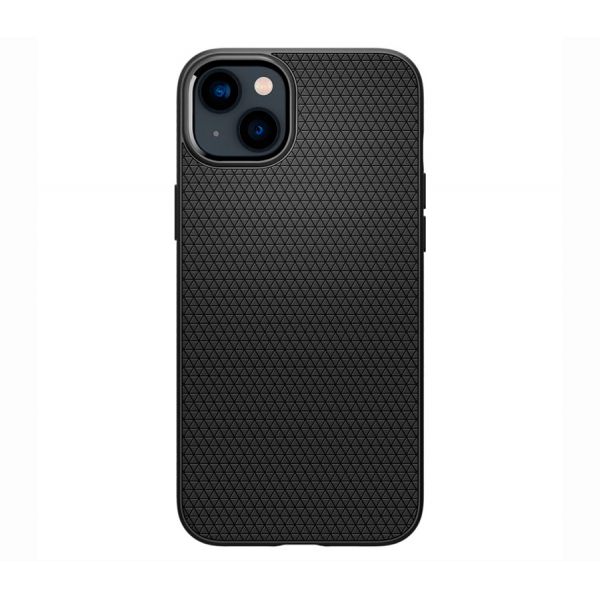 Чехол-накладка Spigen Liquid Air для iPhone 14, полиуретан (TPU), чёрный - фото 1