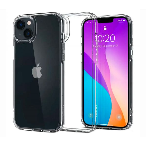 Чехол-накладка Spigen Ultra Hybrid для iPhone 14, полиуретан (TPU), (Crystal Clear) прозрачный - фото 1