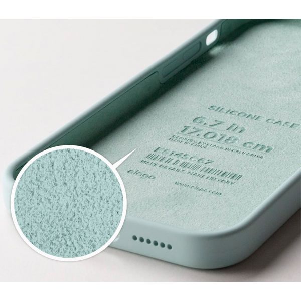 Elago для iPhone 14 Pro Max чехол Soft silicone (Liquid) мятный - фото 2
