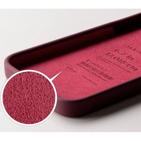 Elago для iPhone 14 Pro Max чехол Soft silicone (Liquid) Бургундия - фото 2