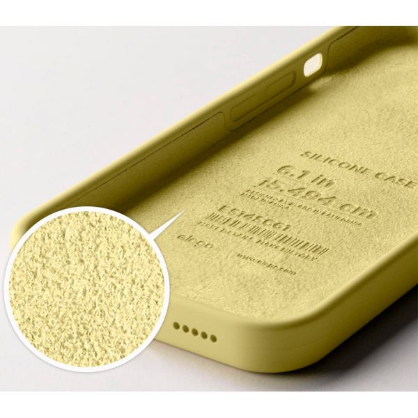 Elago для iPhone 14 Pro чехол Soft silicone (Liquid) желтый - фото 2