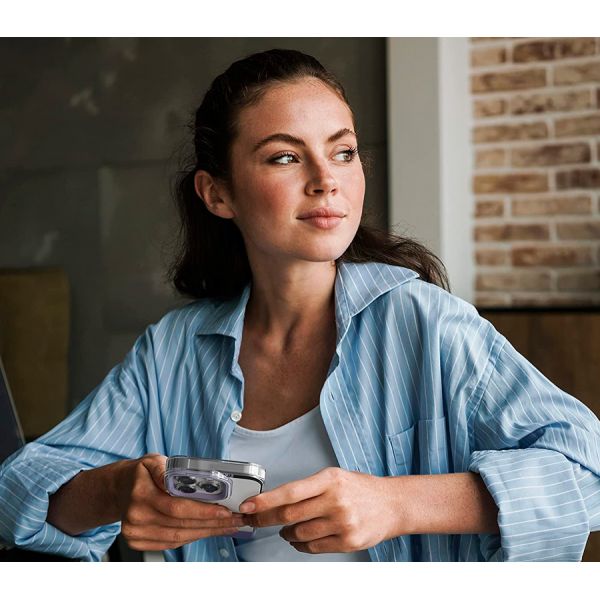 Elago для iPhone 14 Pro чехол GLIDE (tpu+pc) Прозрачный/Фиолетовый - фото 5