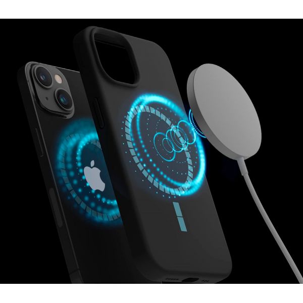 Elago для iPhone 14 чехол MagSafe Soft silicone case черный - фото 2