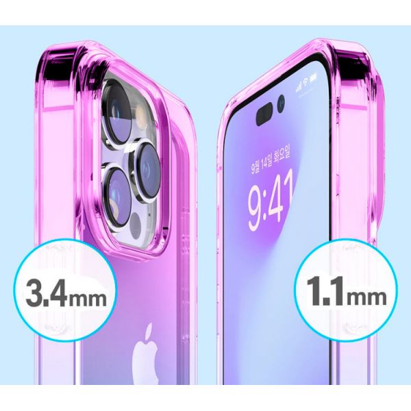 Elago для iPhone 14 Pro Max чехол AURORA (tpu) Градиент Розовый/Фиолетовый - фото 5