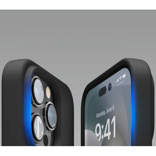 Elago для iPhone 14 Pro чехол Soft silicone (Liquid) черный - фото 4