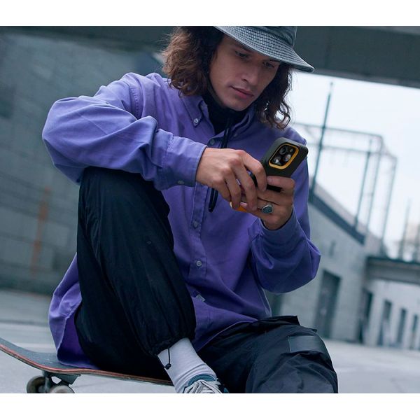 Elago для iPhone 14 Pro Max чехол GLIDE (tpu+pc) Темно-серый/желтый - фото 5