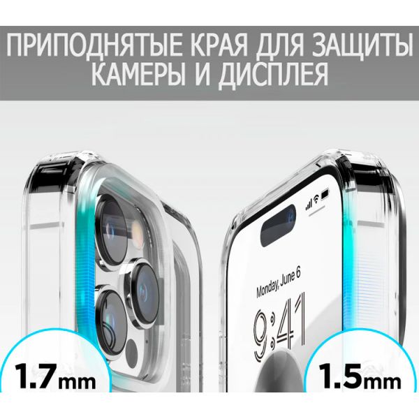 Elago для iPhone 14 Pro чехол HYBRID (pc/tpu) прозрачный - фото 5