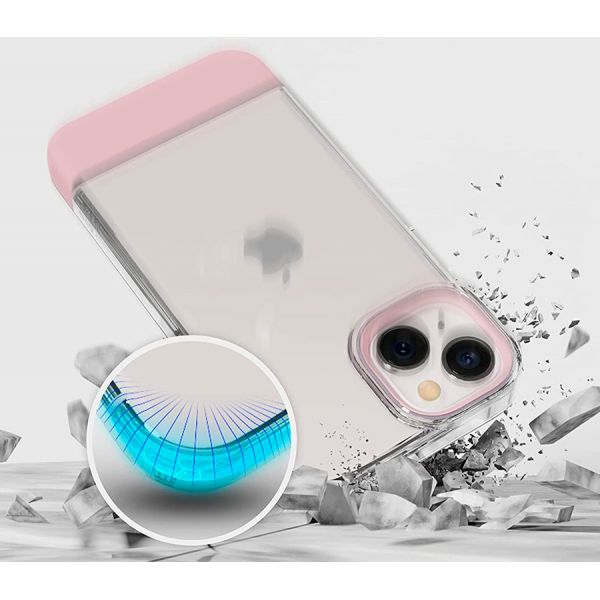 Elago для iPhone 14 Plus чехол GLIDE (tpu+pc) прозрачный-розовый - фото 3