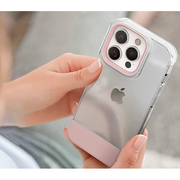 Elago для iPhone 14 Pro чехол GLIDE (tpu+pc) прозрачный-розовый - фото 4