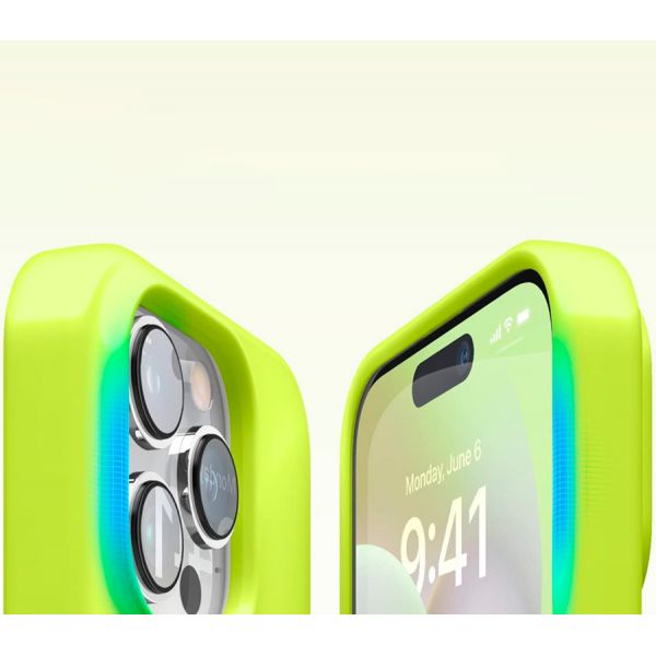 lago для iPhone 14 Pro Max чехол Soft silicone (Liquid) Неоновый желтый - фото 4