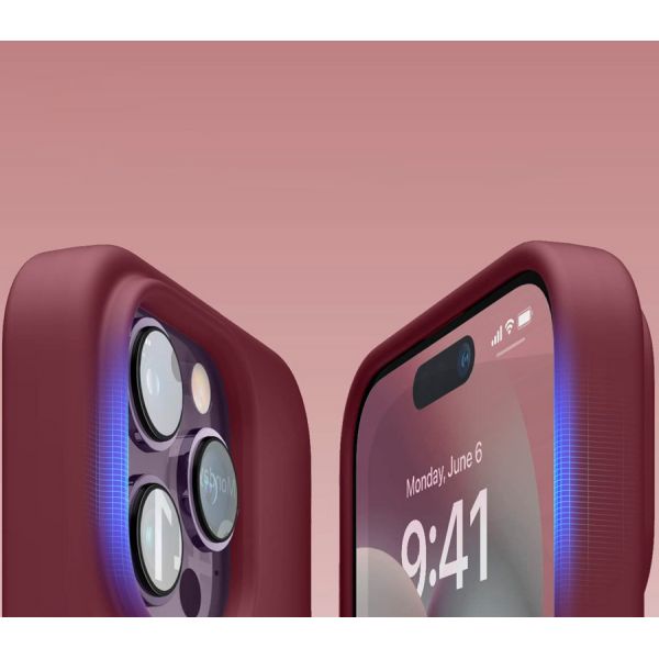 Elago для iPhone 14 Pro Max чехол Soft silicone (Liquid) Бургундия - фото 4