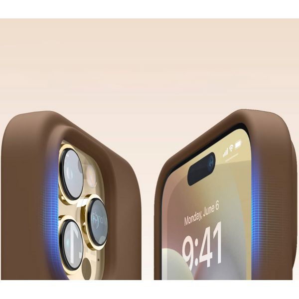 Elago для iPhone 14 Pro чехол Soft silicone (Liquid) коричневый - фото 4