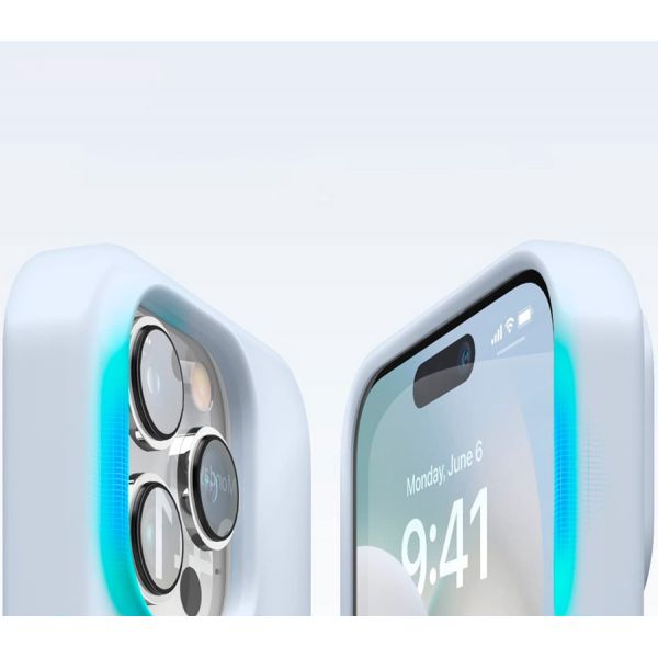 Elago для iPhone 14 Pro чехол Soft silicone (Liquid) Светло-синий - фото 4