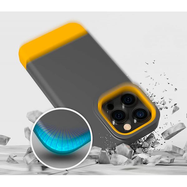 Elago для iPhone 14 Pro Max чехол GLIDE (tpu+pc) Темно-серый/желтый - фото 3