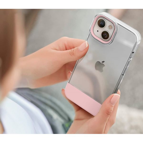 Elago для iPhone 14 чехол GLIDE (tpu+pc) Прозрачный/розовый - фото 4