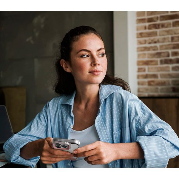 Elago для iPhone 14 Pro чехол GLIDE (tpu+pc) прозрачный-розовый - фото 5